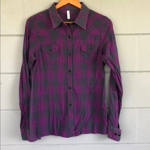 Purple and gray FULLTILT Flannel